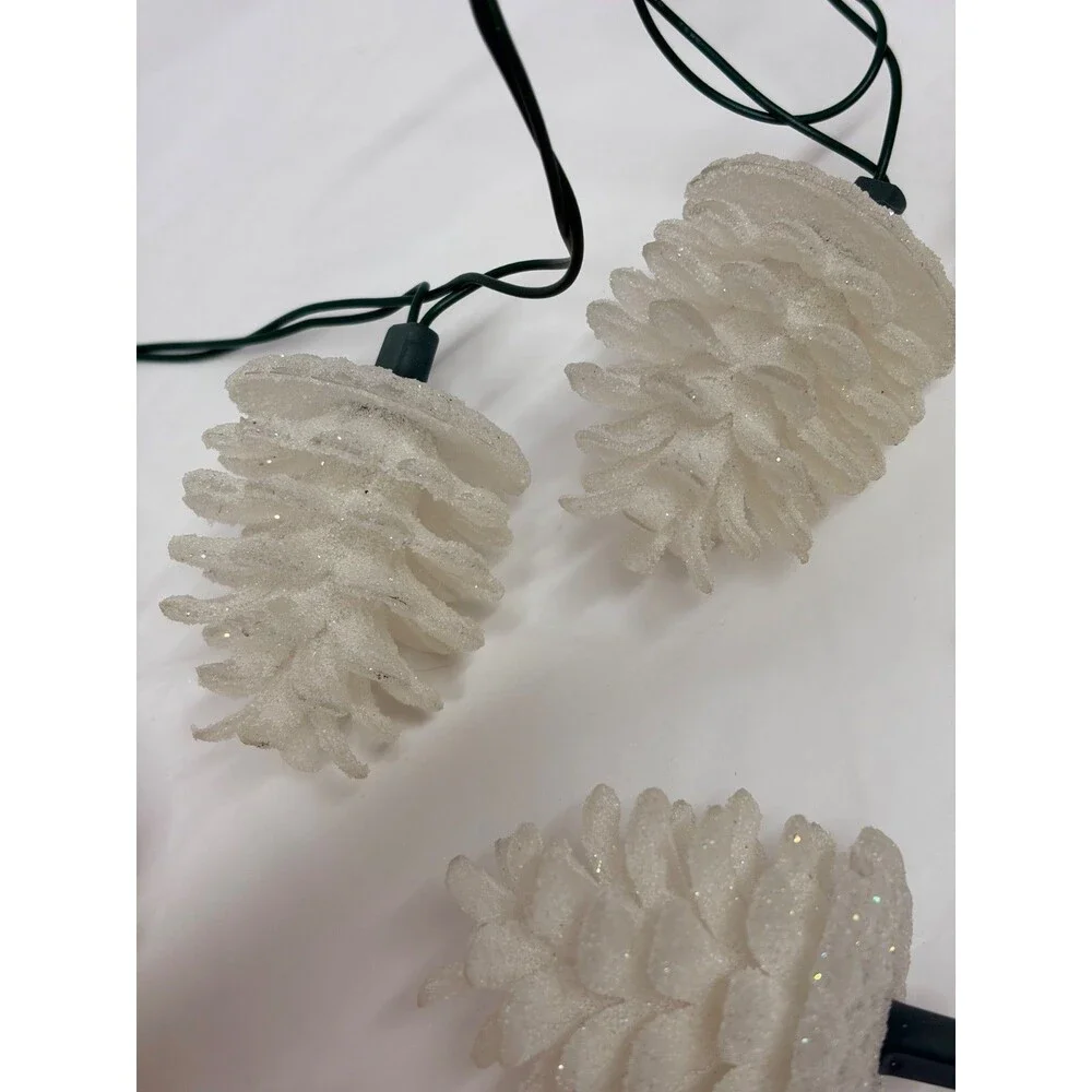 Vtg Silvestri Large Pine Cone Pinecone Christmas String Lights